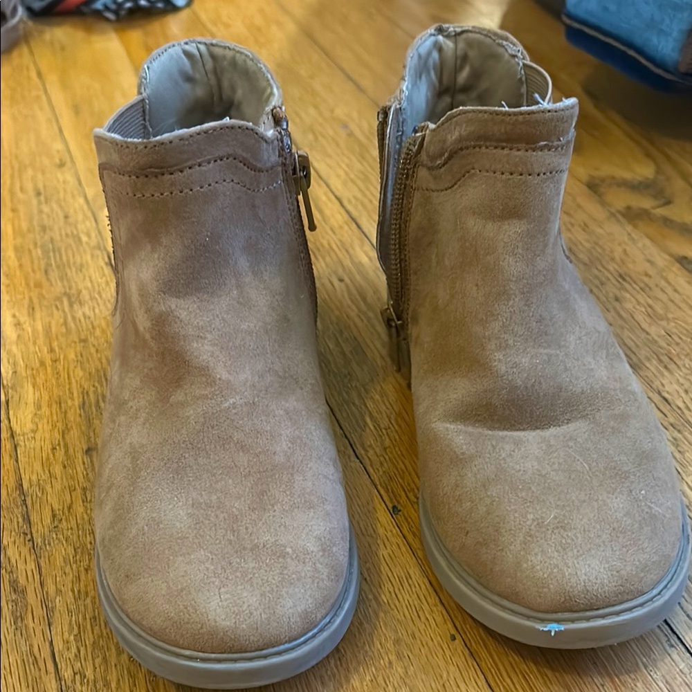 Kids Tan Ankle Boots